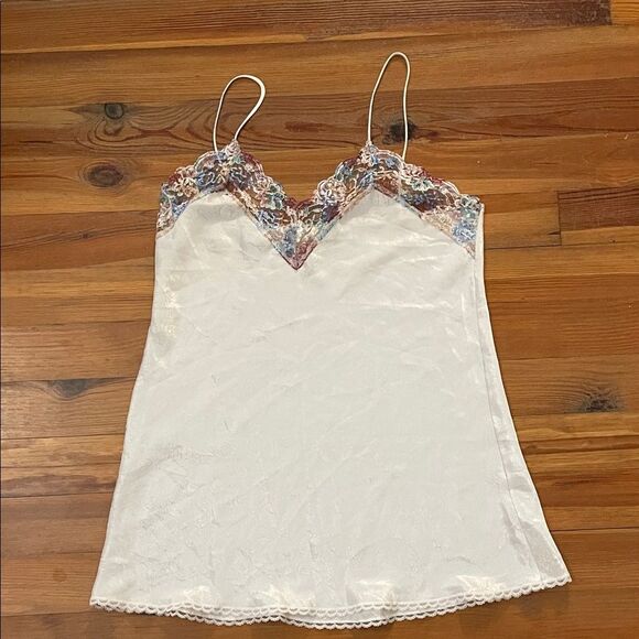 Wendy Ann Vintage 90s Floral Satin Nightie Chemise Womens Size Medium USA - Picture 2 of 11